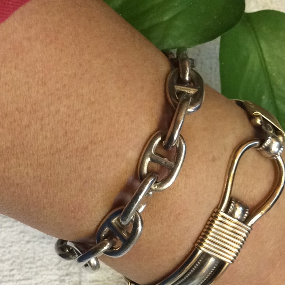 Sterling silver chain anchor bracelet - Picture 6 of 9